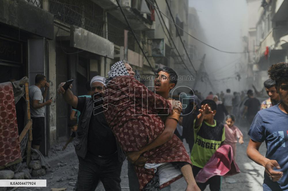 Explosion in Gaza - Palestine