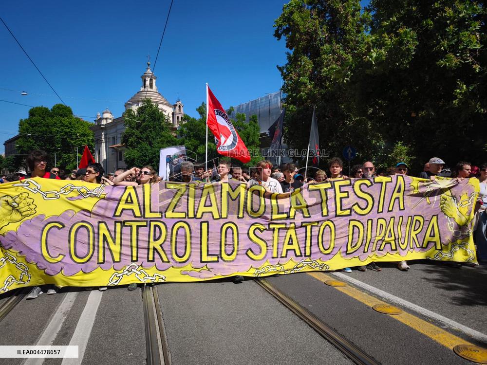 Demonstration Against The Security Decree - Rome