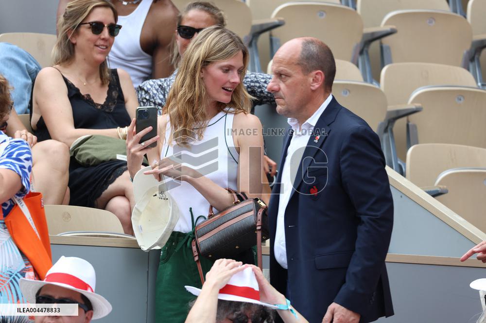 2025 French Open - Celebrities In Stands Day 7 NB