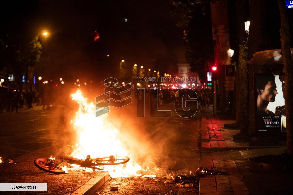 Clashes Between PSG Fans And The Police - Paris