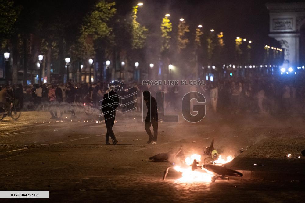 Clashes Between PSG Fans And The Police - Paris