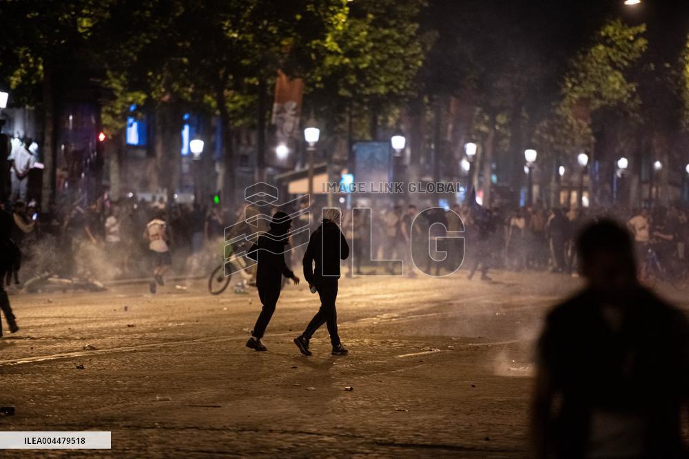 Clashes Between PSG Fans And The Police - Paris