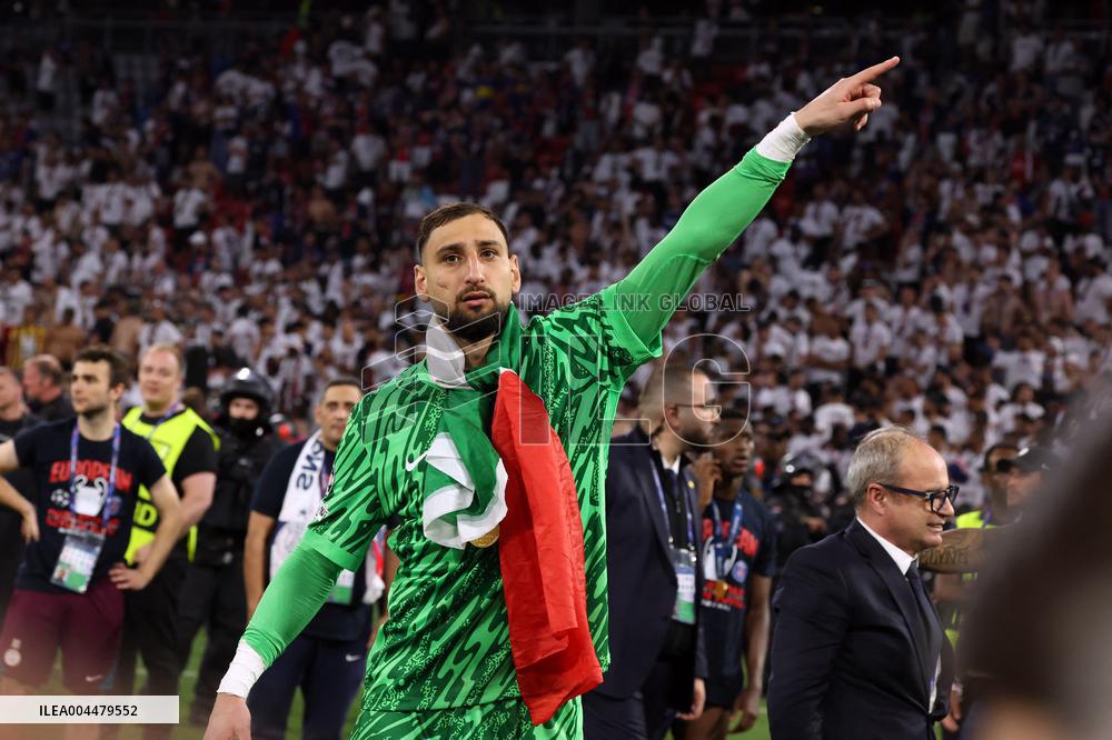 Gianluigi Donnarumma Celebrates Victory At UEFA Champions League Final - Munich