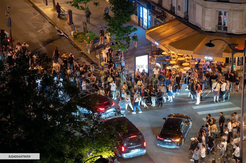 PSG Fans Celebrate Victory - UEFA Champions League Final - Paris