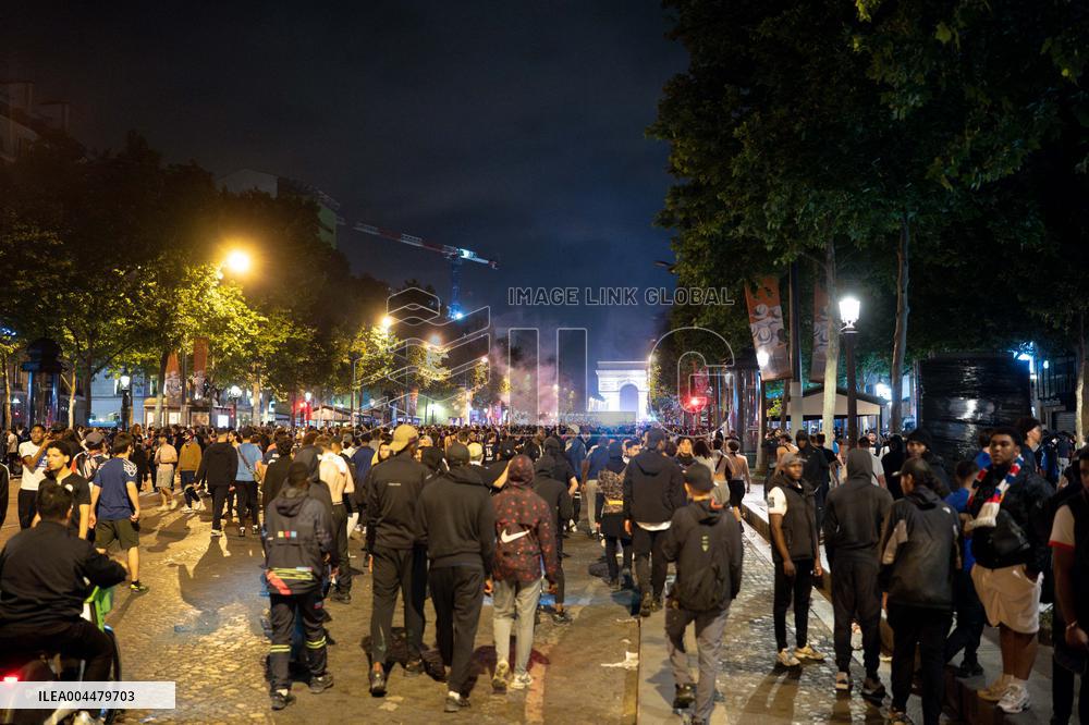 Clashes Between PSG Fans And The Police - Paris