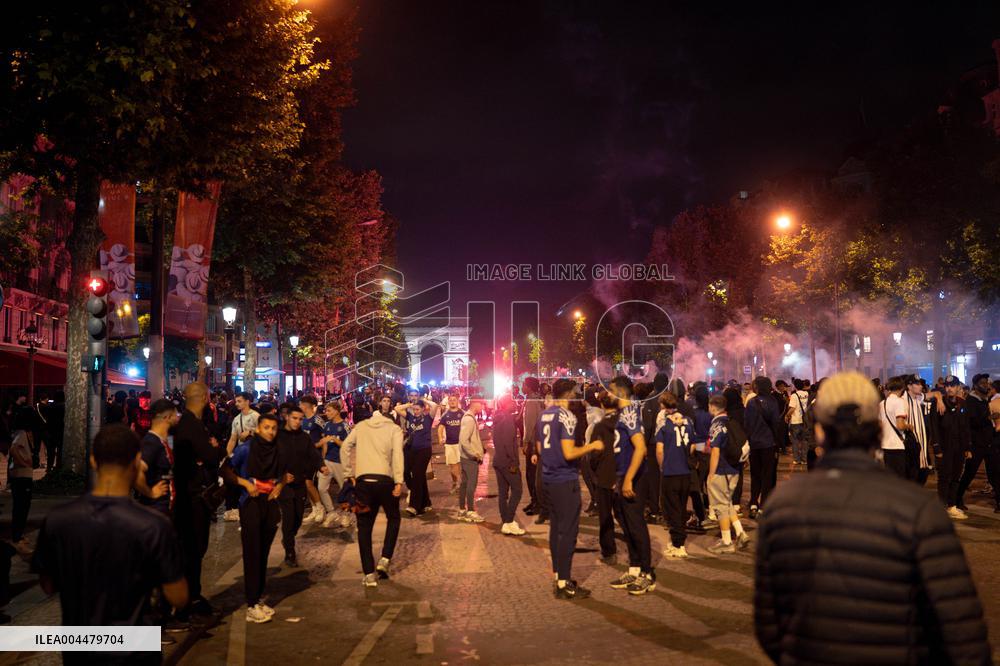 Clashes Between PSG Fans And The Police - Paris