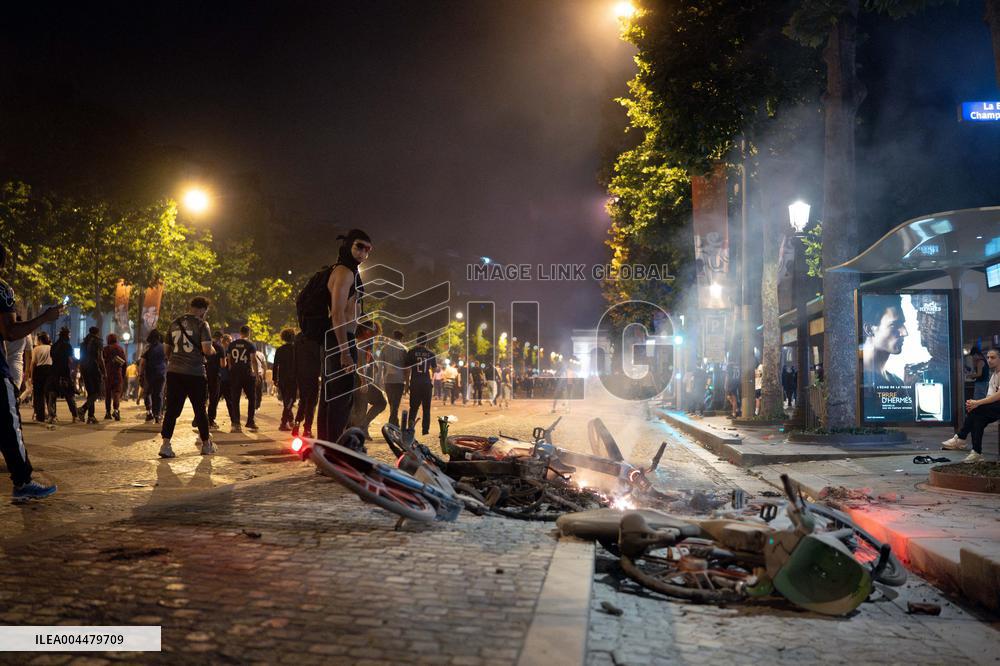 Clashes Between PSG Fans And The Police - Paris