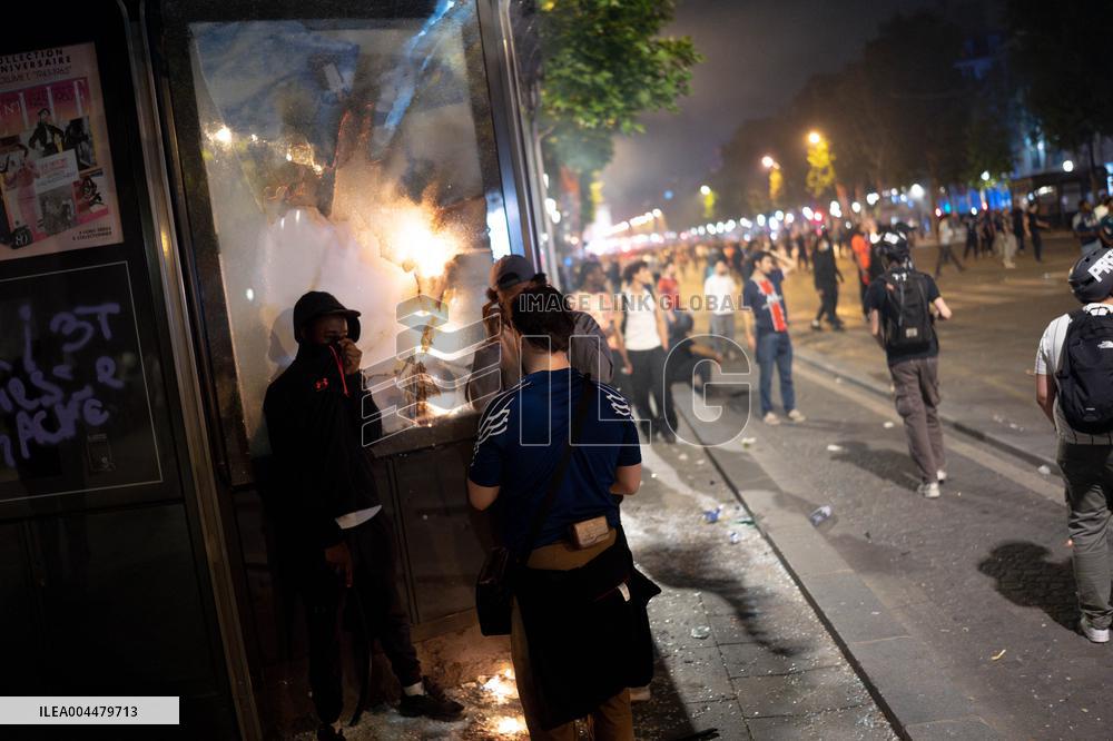 Clashes Between PSG Fans And The Police - Paris