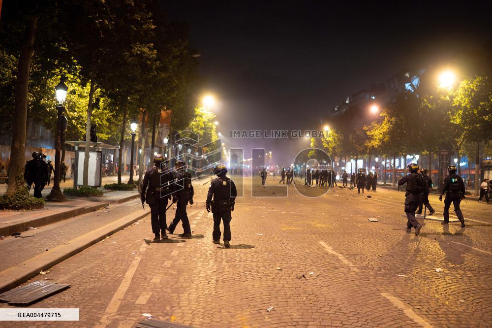 Clashes Between PSG Fans And The Police - Paris