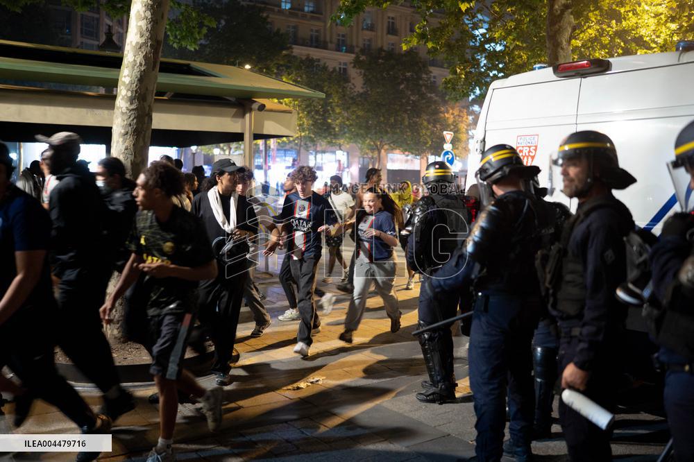 Clashes Between PSG Fans And The Police - Paris