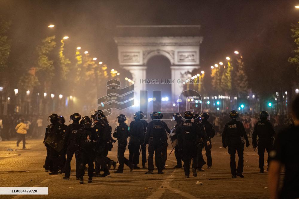 Clashes Between PSG Fans And The Police - Paris