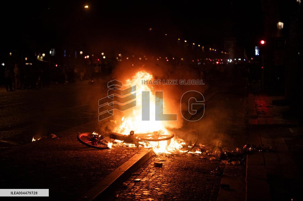 Clashes Between PSG Fans And The Police - Paris