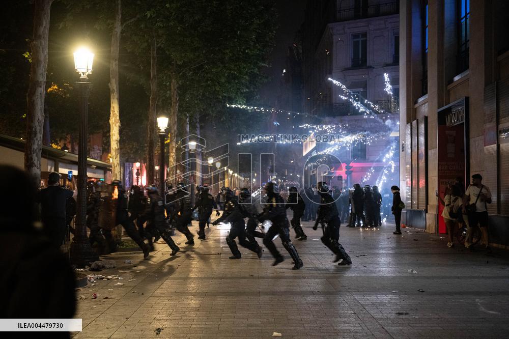 Clashes Between PSG Fans And The Police - Paris