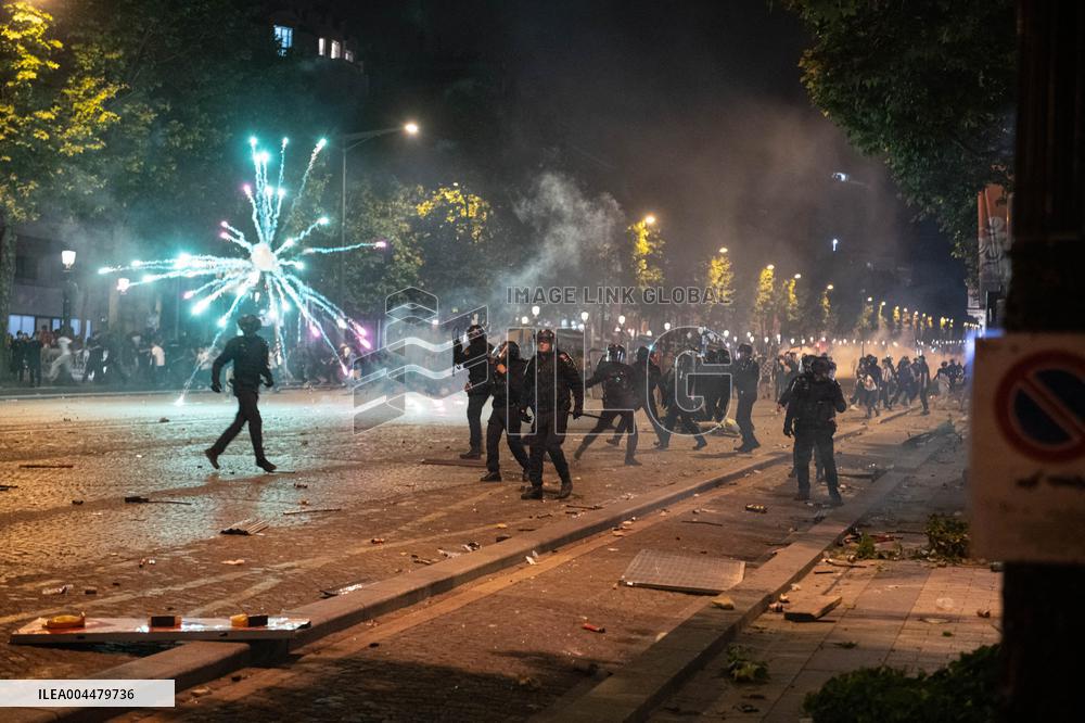 Clashes Between PSG Fans And The Police - Paris