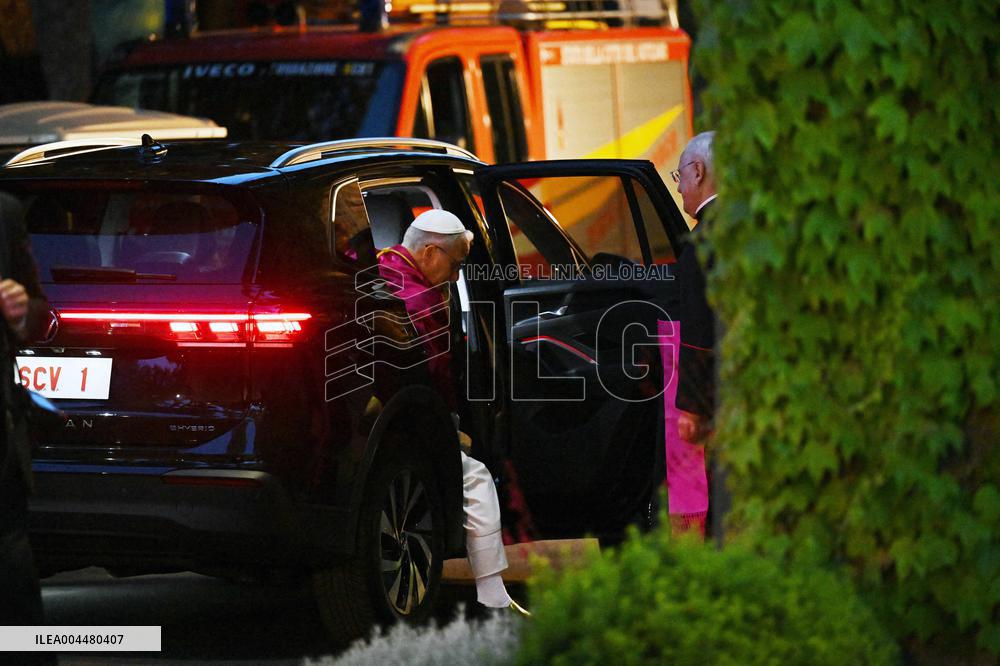 Pope Leo XIV at Rosary In The Vatican Gardens