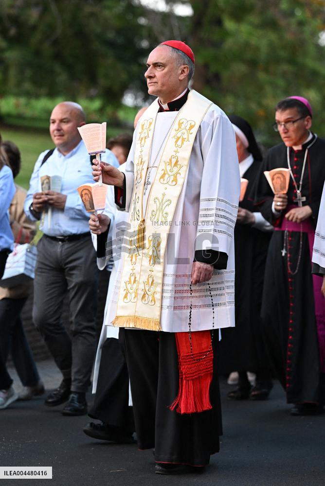 Pope Leo XIV at Rosary In The Vatican Gardens