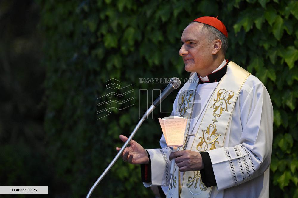 Pope Leo XIV at Rosary In The Vatican Gardens