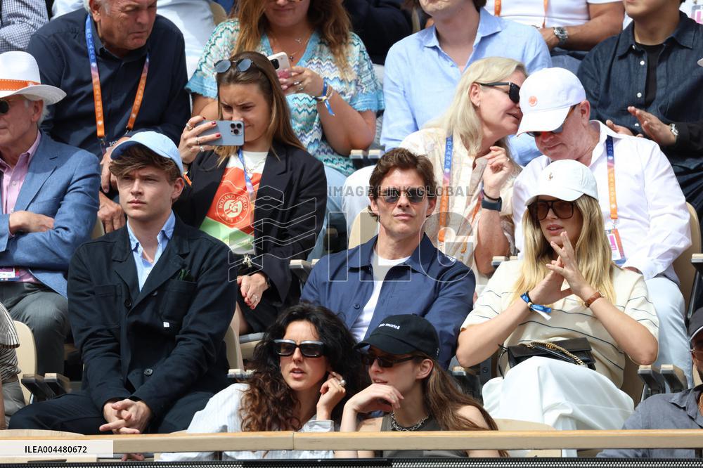 2025 French Open - Celebrities In Stands Day 8 NB