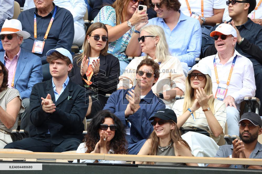 2025 French Open - Celebrities In Stands Day 8 NB