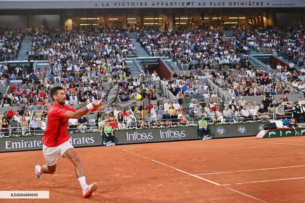 2025 French Open - Novak Djokovic Day 7