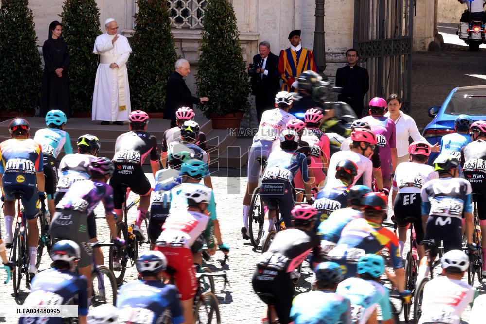 Pope Leo XVI Greets 'Giro D'Italia' Cyclists - Vatican