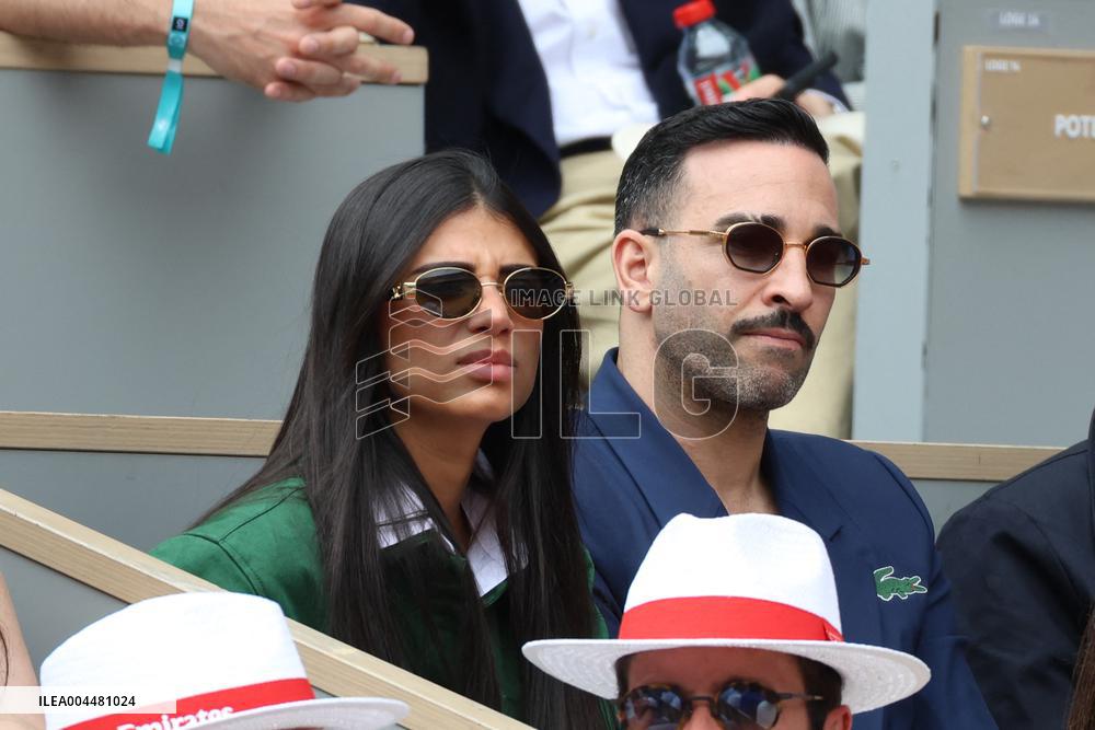2025 French Open - Celebrities In Stands Day 8