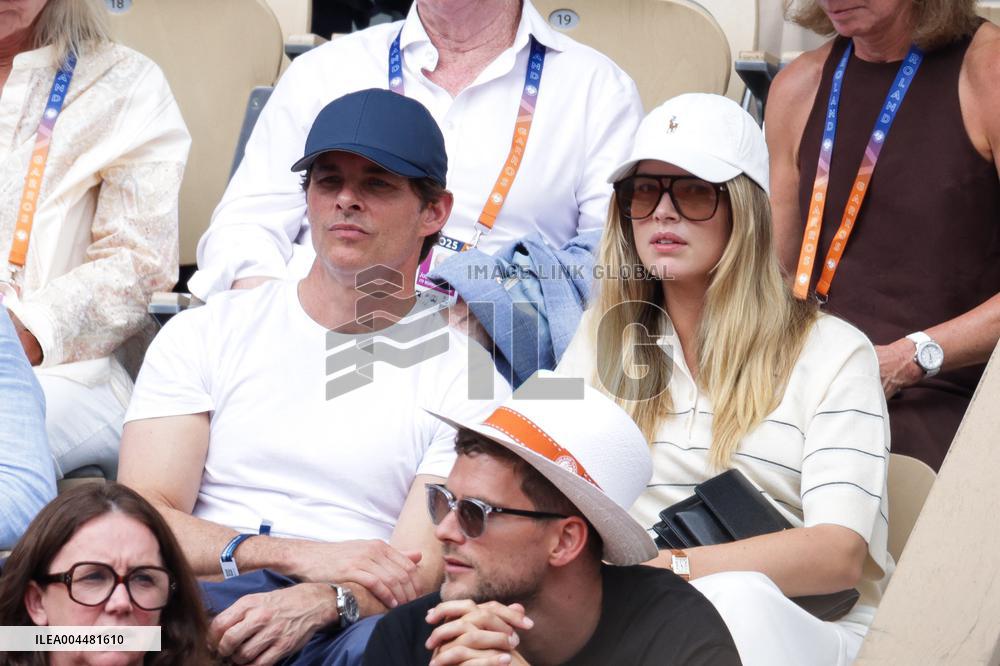 2025 French Open - Celebrities In Stands Day 8 NB