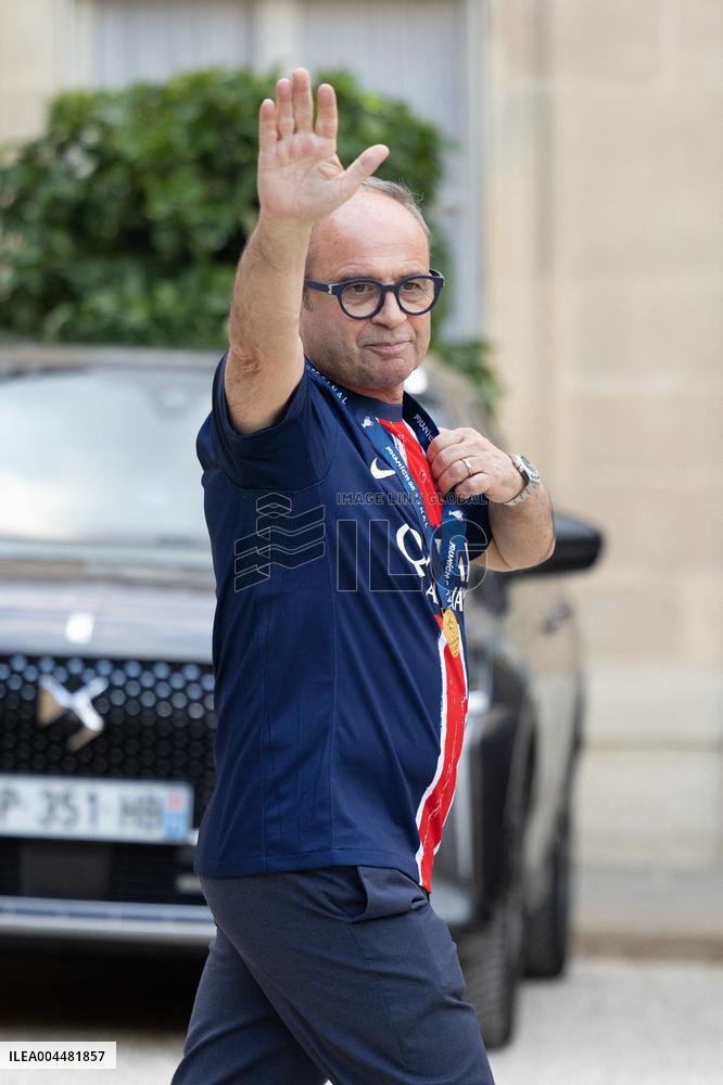 Ceremony at the Elysee for 2025 PSG UEFA Victory - Paris