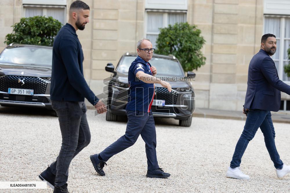 Ceremony at the Elysee for 2025 PSG UEFA Victory - Paris