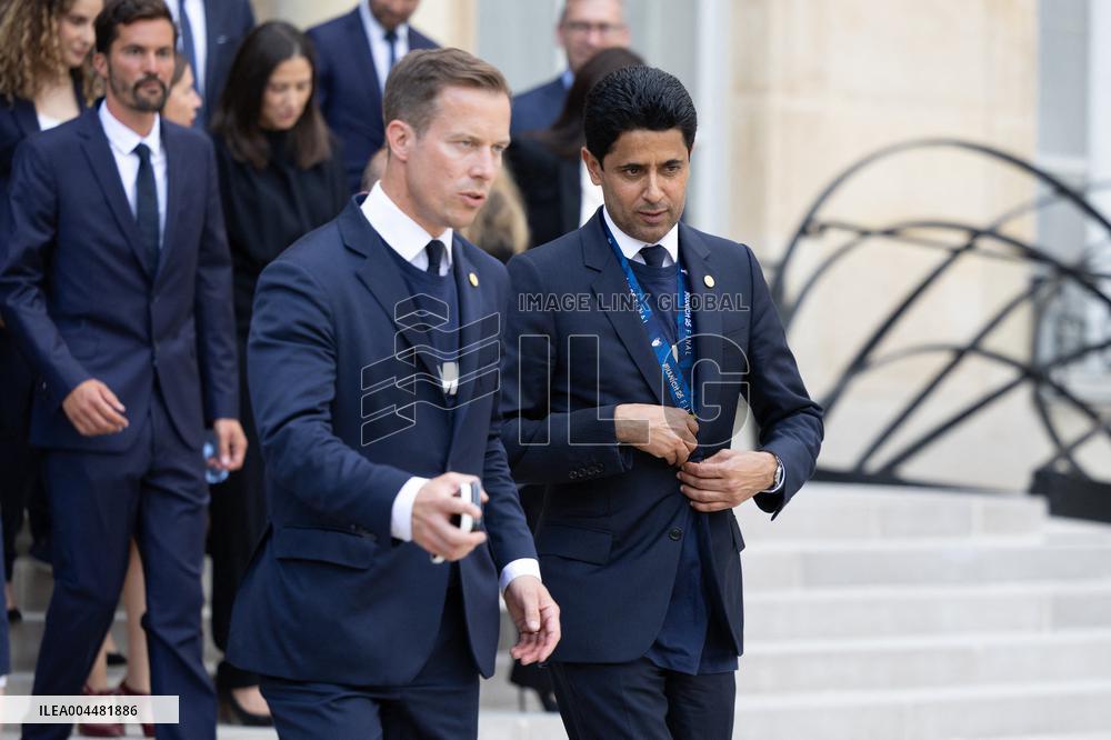 Ceremony at the Elysee for 2025 PSG UEFA Victory - Paris