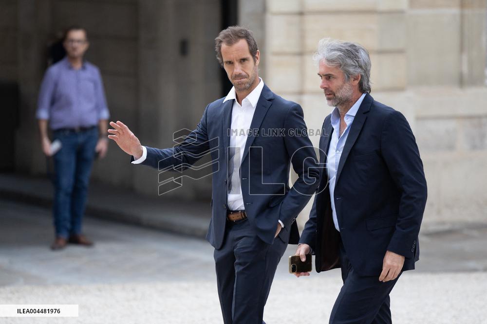 Ceremony at the Elysee for 2025 PSG UEFA Victory - Paris