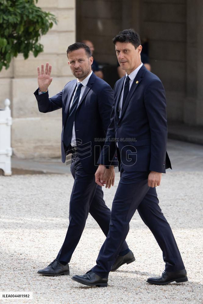 Ceremony at the Elysee for 2025 PSG UEFA Victory - Paris