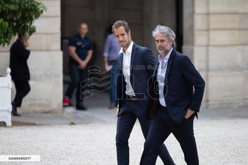 Ceremony at the Elysee for 2025 PSG UEFA Victory - Paris