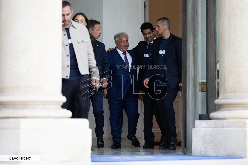 Ceremony at the Elysee for 2025 PSG UEFA Victory - Paris