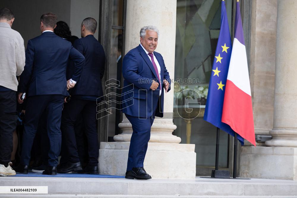 Ceremony at the Elysee for 2025 PSG UEFA Victory - Paris