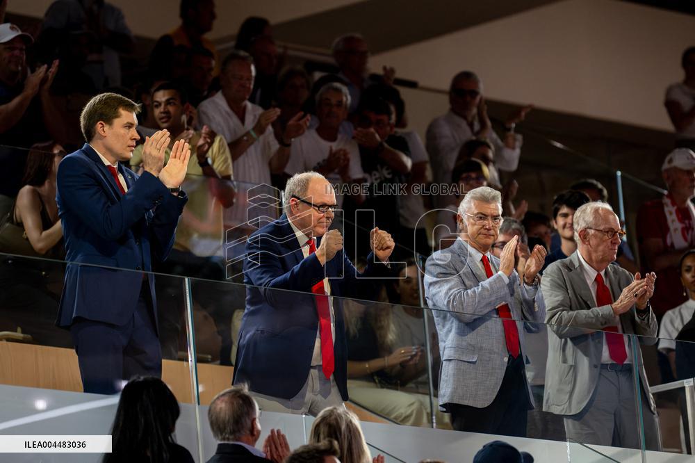 Prince Albert II At  Betclic Elite French Basketball Championship - Monaco