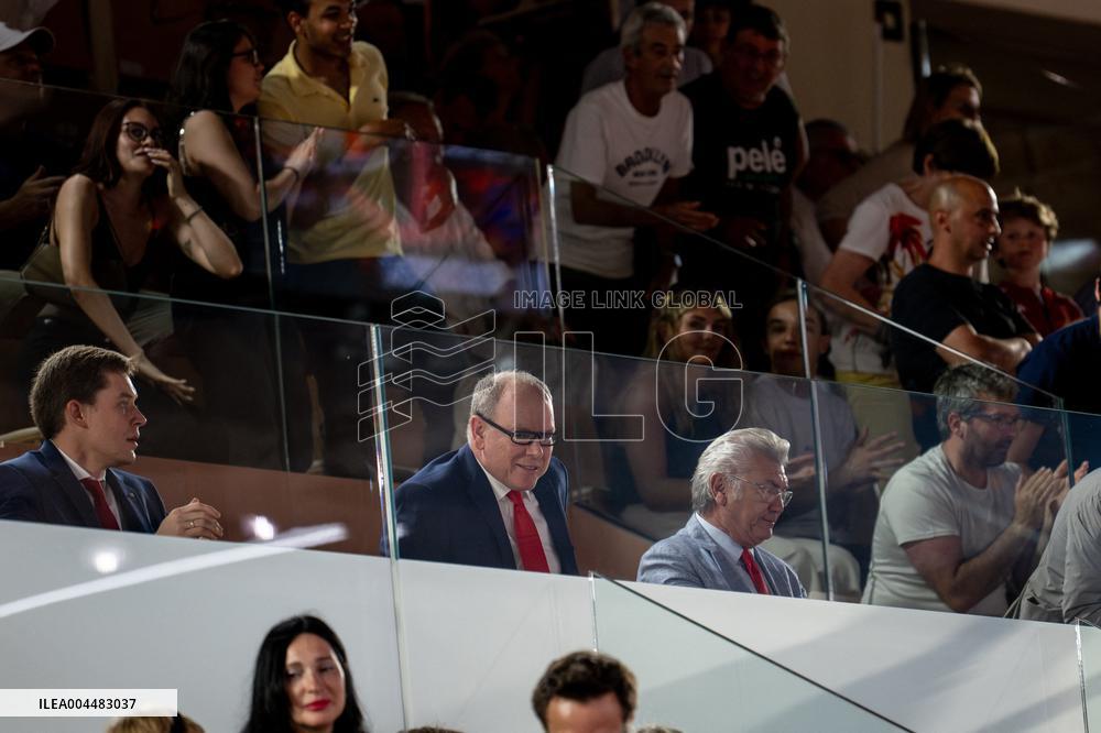 Prince Albert II At  Betclic Elite French Basketball Championship - Monaco