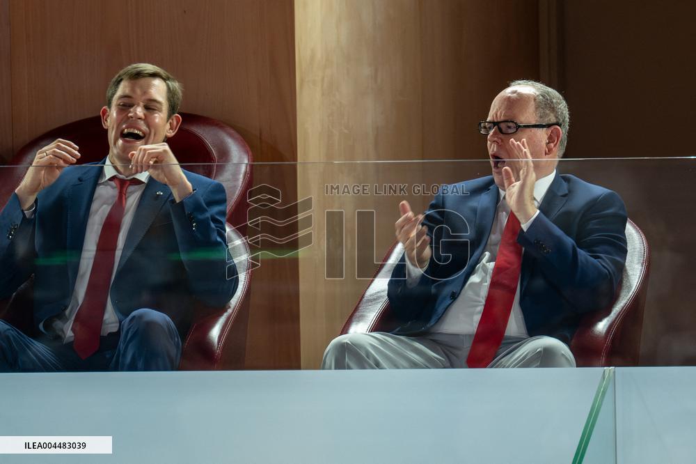 Prince Albert II At  Betclic Elite French Basketball Championship - Monaco