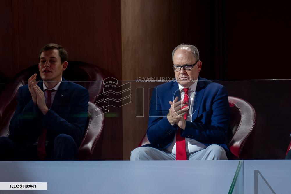 Prince Albert II At  Betclic Elite French Basketball Championship - Monaco