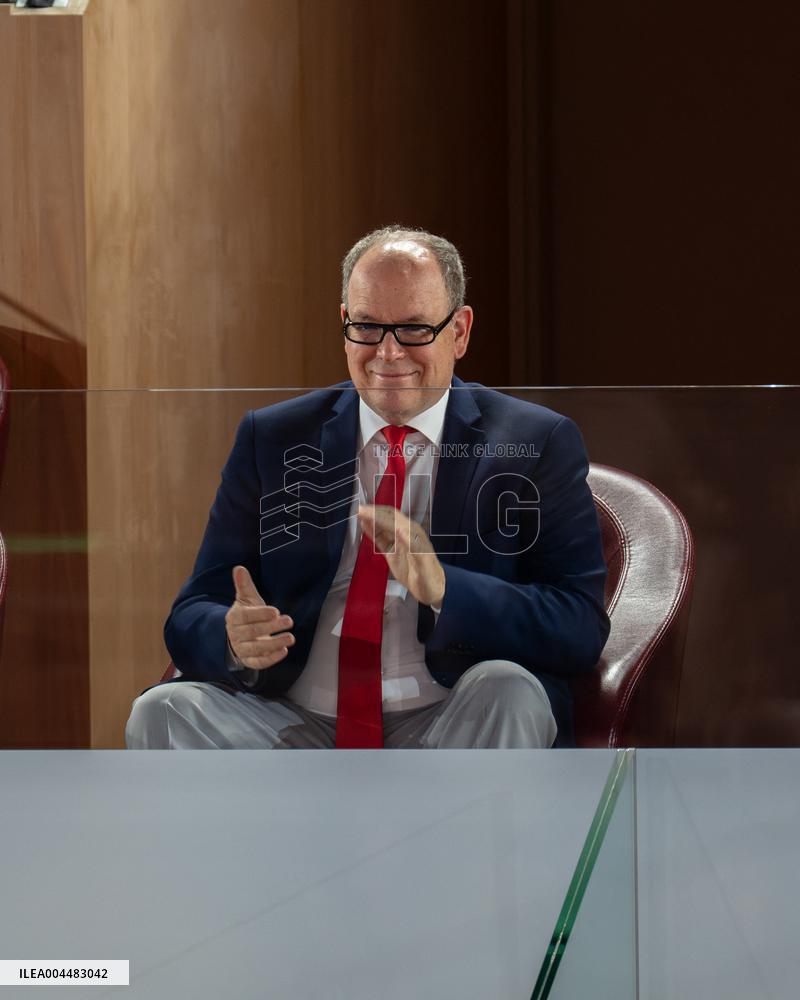 Prince Albert II At  Betclic Elite French Basketball Championship - Monaco