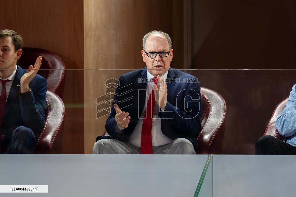 Prince Albert II At  Betclic Elite French Basketball Championship - Monaco