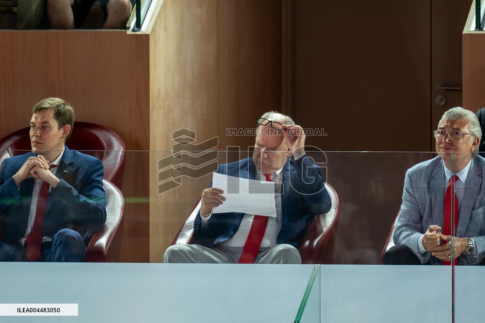 Prince Albert II At  Betclic Elite French Basketball Championship - Monaco