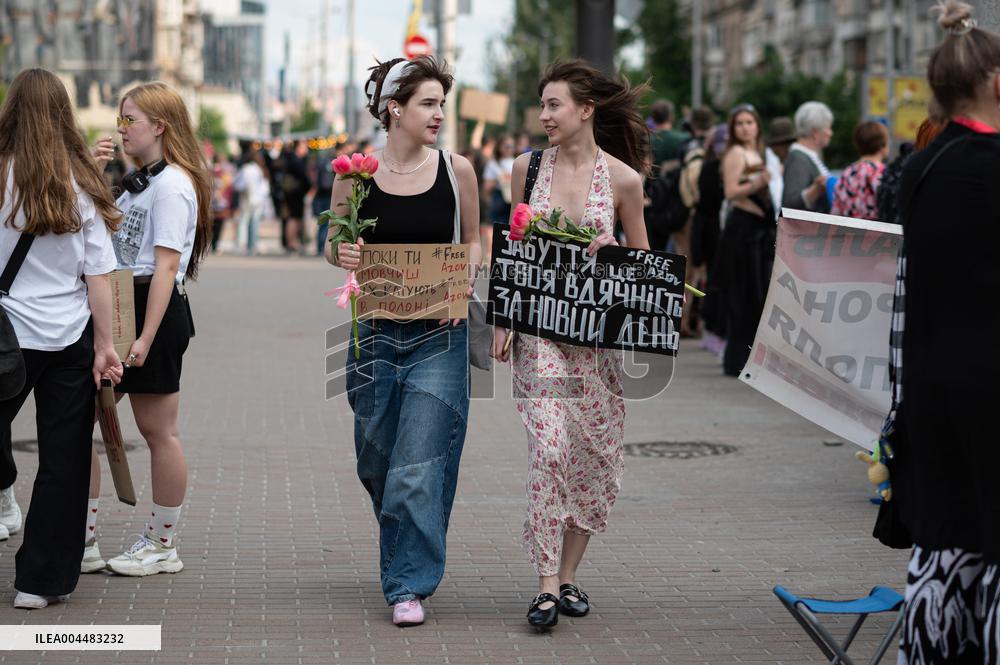 "Dont Stay Silent! Captivity Kills!" rally in Kyiv