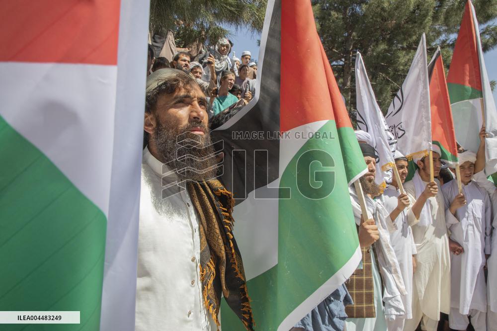 Pro Palestine Protest in Herat - Afghanistan
