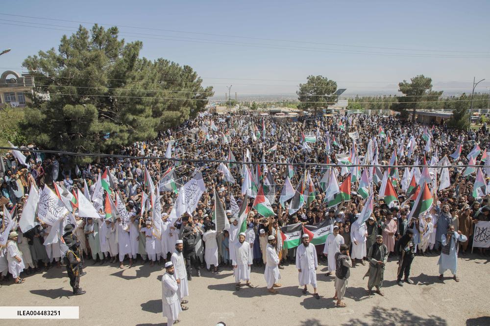 Pro Palestine Protest in Herat - Afghanistan