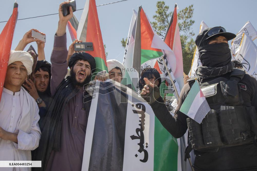 Pro Palestine Protest in Herat - Afghanistan