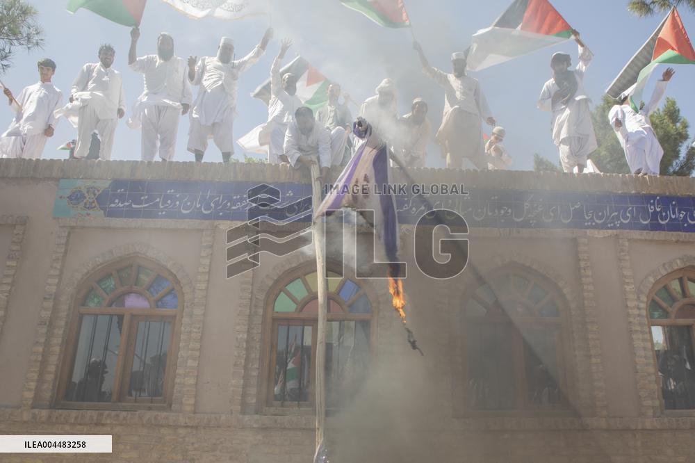 Pro Palestine Protest in Herat - Afghanistan