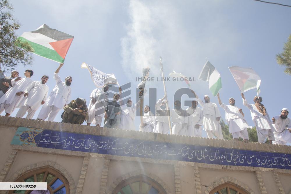 Pro Palestine Protest in Herat - Afghanistan