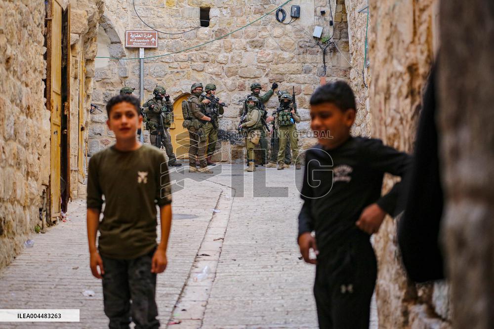 Israeli Settlers in Old City of Hebron - West Bank