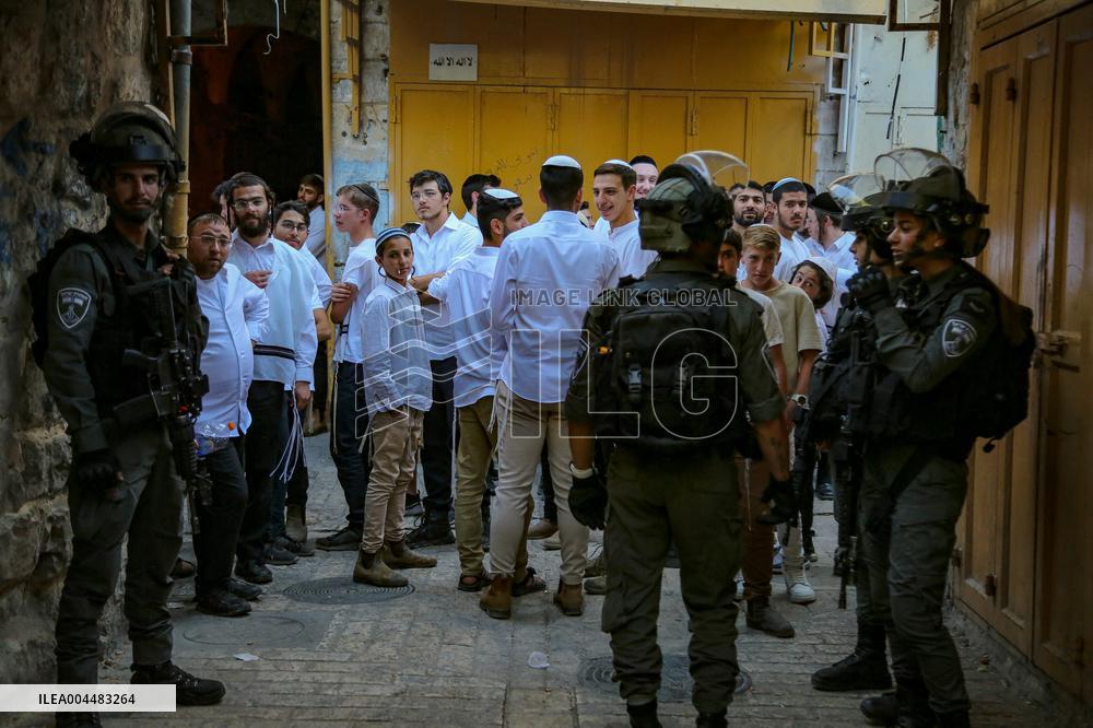 Israeli Settlers in Old City of Hebron - West Bank